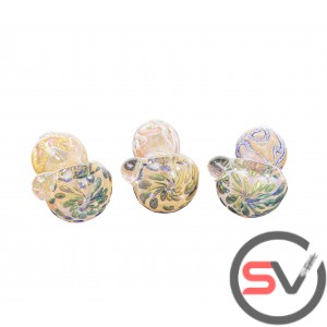 WIDE STEM FLOWER PRINT HAND PIPE 4.5inch 3CT/PK
